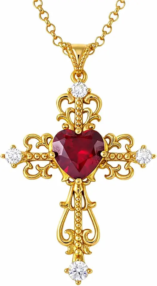Moissanite Cross Necklace