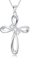 14K Gold-Plated Sterling Silver Moissanite Cross Star Necklace