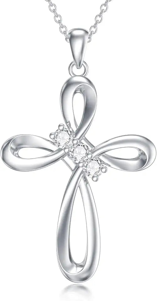 14K Gold-Plated Sterling Silver Moissanite Cross Star Necklace