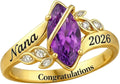 Gold-Tone Birthstone Ring