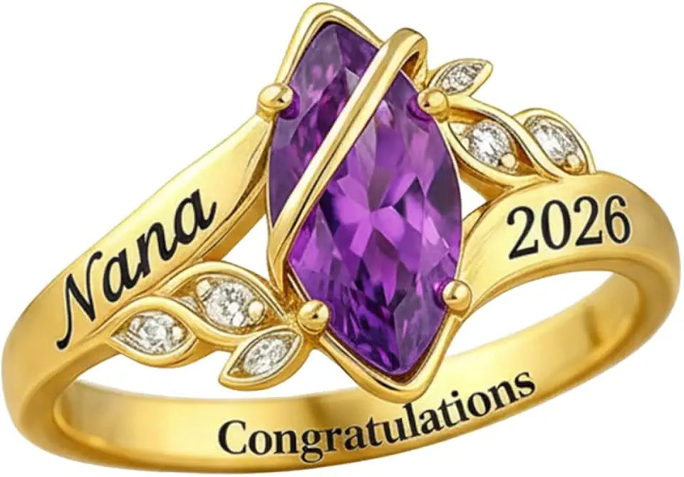 Gold-Tone Birthstone Ring