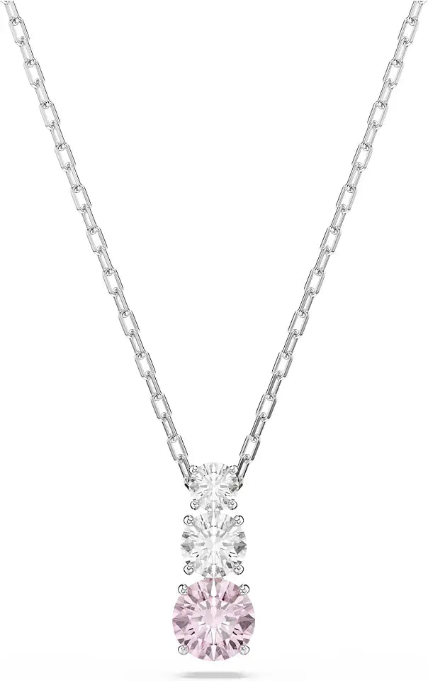 Rhodium-Plated Round Pendant