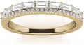 Gold-Tone Round Moissanite Solitaire Wedding Band