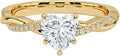 Gold-Tone Sterling Silver Moissanite Infinity Engagement Ring