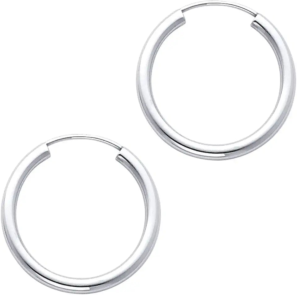 Gold-Tone Hoop Earrings, 2mm