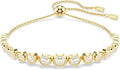 Gold-Tone Round Tennis Bracelet