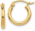 Gold-Tone Hoop Earrings, 2mm