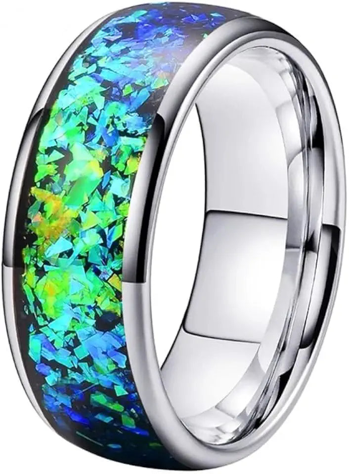 Opal Engagement Ring, 8MM