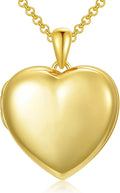 Gold-Tone Locket Heart Necklace