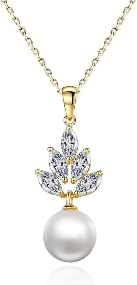 Gold-Tone Moissanite Necklace