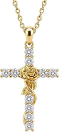 Gold-Tone Cross Necklace