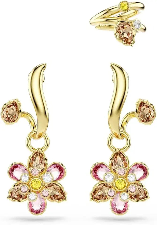 Gold-Tone Floral Earrings