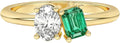 Gold-Tone Birthstone Engagement Ring