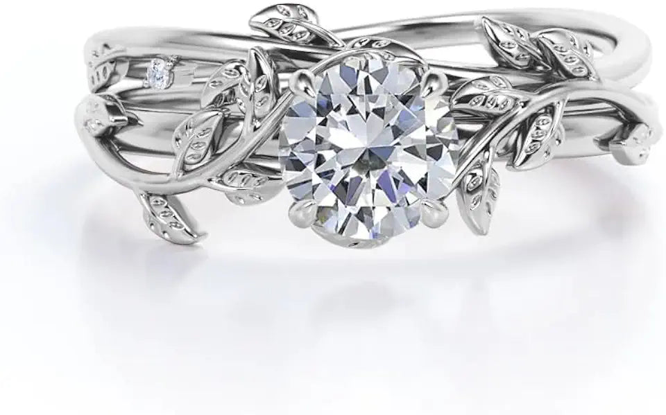 Round Moissanite Engagement Ring