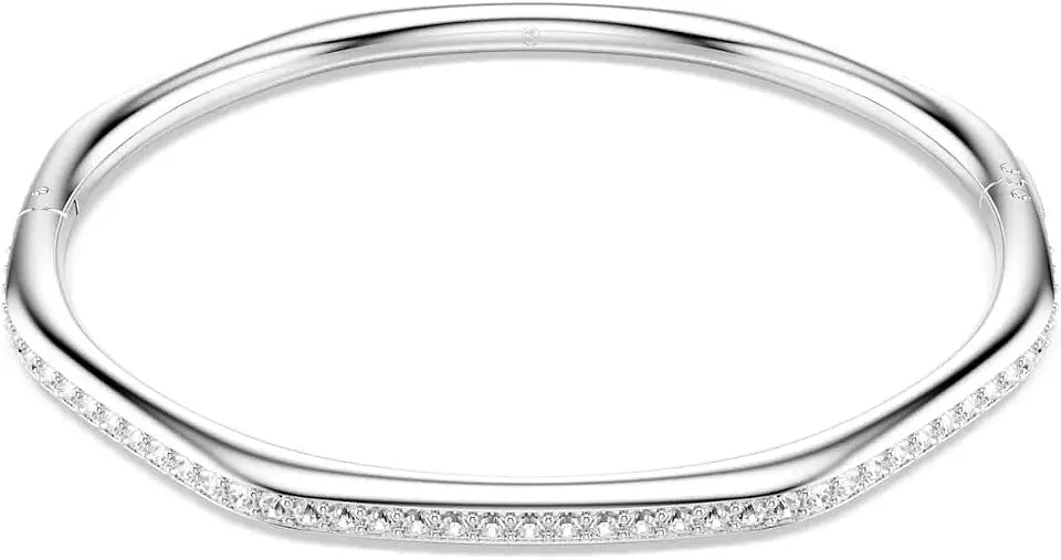 Rhodium-Plated Round Bracelet