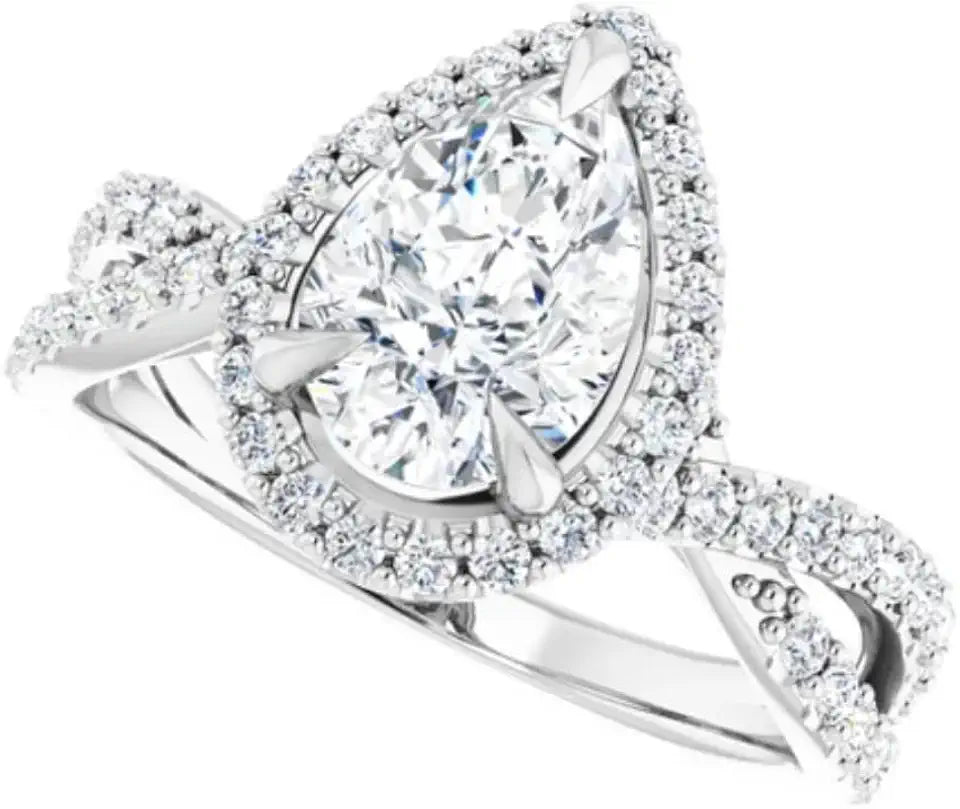 Moissanite Halo Ring