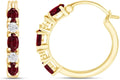 Ruby Hoop Earrings