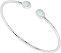 Sterling Silver Opal Bracelet with Birthstone