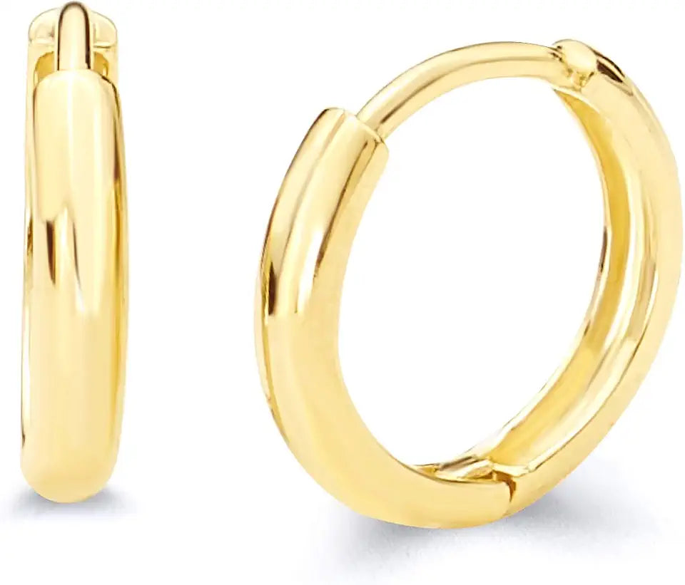 Gold-Tone Huggie Earrings, 2mm