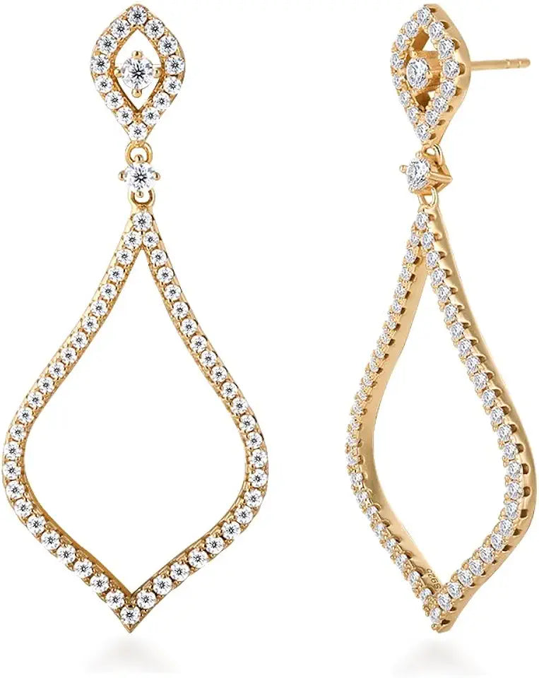 Sterling Silver Moissanite Drop Earrings