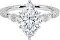 Gold-Tone Lab-Grown Diamond Engagement Ring