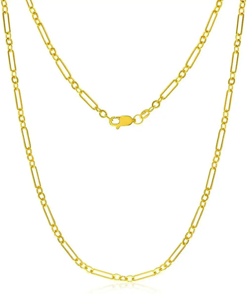 14K Gold-Filled Paperclip Layered Necklace, 22 Inch