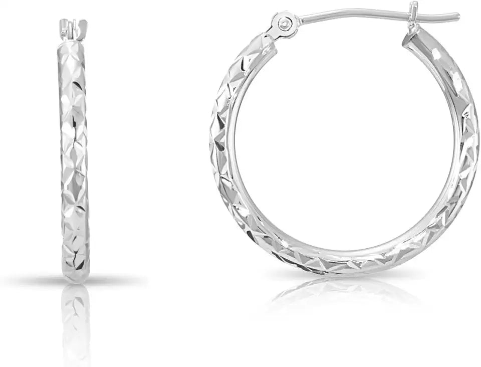 Gold-Tone Round Hoop Earrings