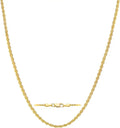 Gold-Tone Rope Necklace, 1.6mm