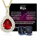 18K Yellow Gold-Plated Teardrop Birthstone Necklace