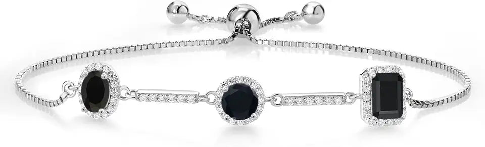 Sterling Silver Onyx Bracelet