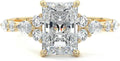 Gold-Tone Moissanite Engagement Ring