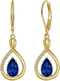 Gold-Tone Teardrop Drop Infinity Earrings