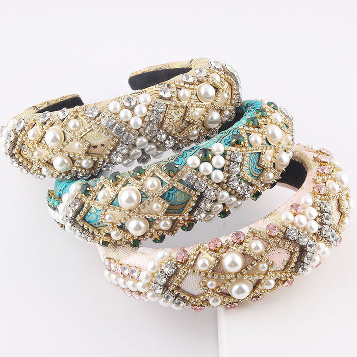 Oversized Baroque Padded Headband for Women, Three Designs — Statement Hair Accessory for Events