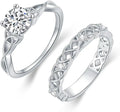 Gold-Tone Sterling Silver Round Moissanite Engagement Ring