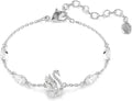 Rhodium-Plated Swan Bracelet