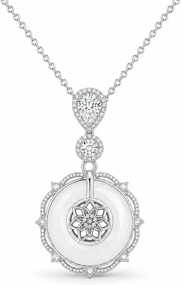 Sterling Silver Jade Necklace