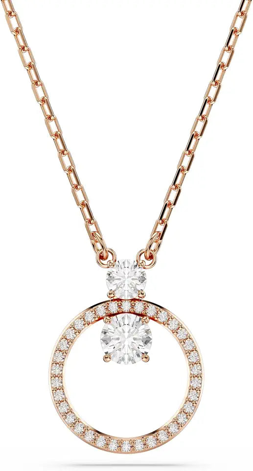Rose Gold-Tone Round Pendant