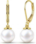 Freshwater Pearl Drop Earrings, 9mm