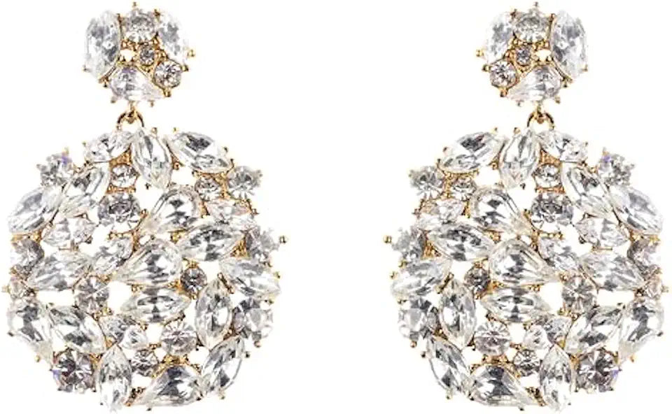 Gold-Tone Crystal Drop Earrings