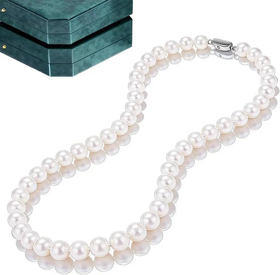 Sterling Silver Freshwater Pearl Necklace, 11mm