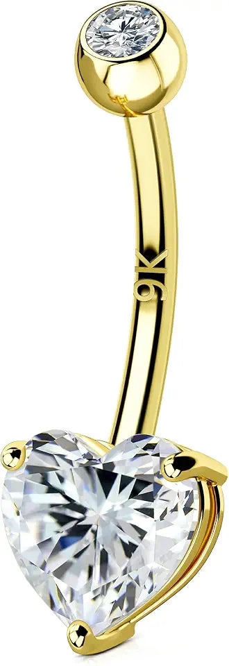 Gold-Tone Heart Body Jewelry