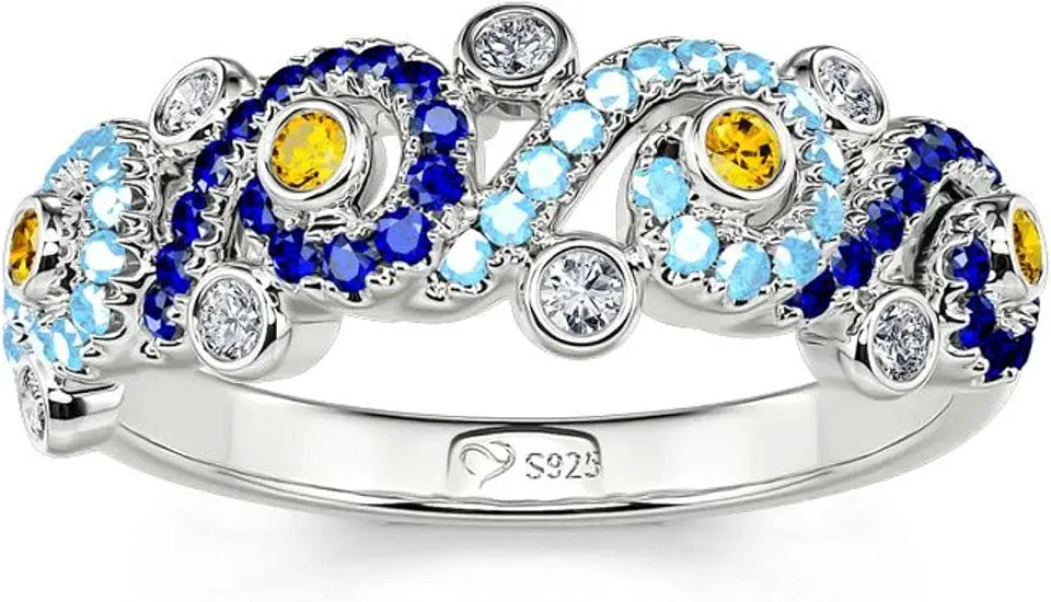 Sterling Silver Round Cubic Zirconia Jewelry Set