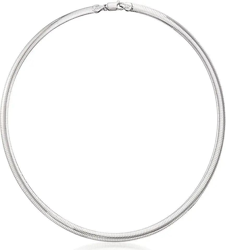Sterling Silver Necklace, 6MM