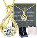 Gold-Plated Sterling Silver Moissanite Necklace