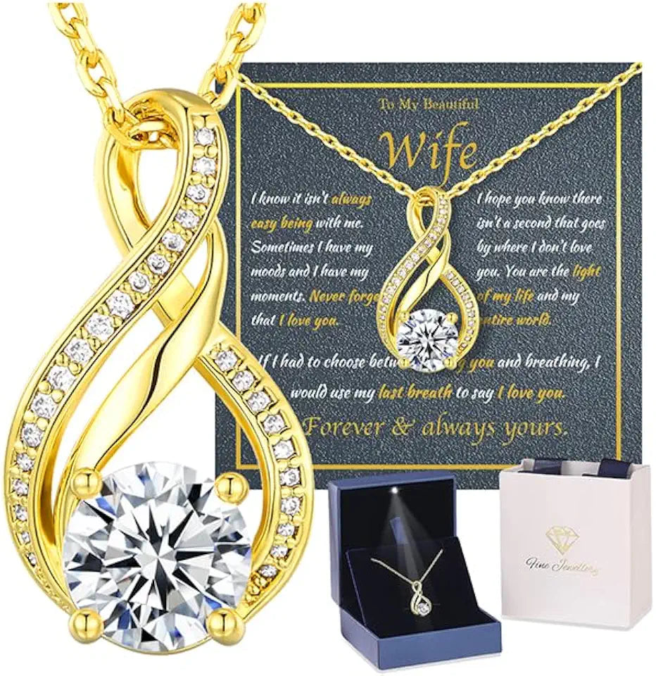 Gold-Plated Sterling Silver Moissanite Necklace