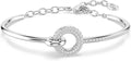 Rhodium-Plated Round Bracelet
