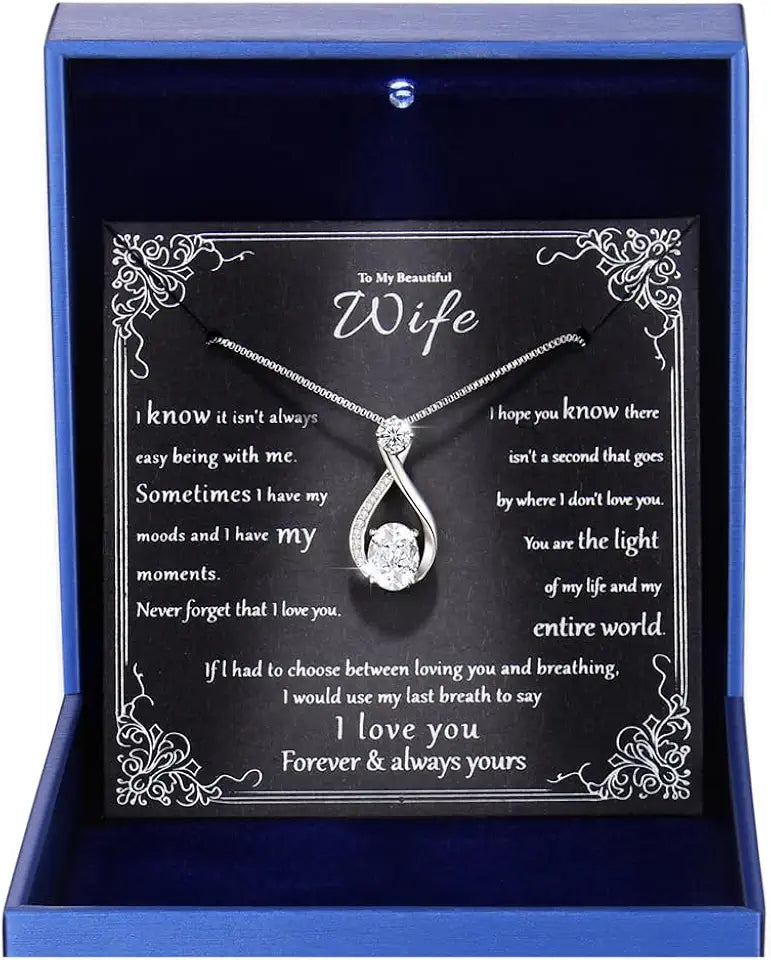 Moissanite Infinity Necklace