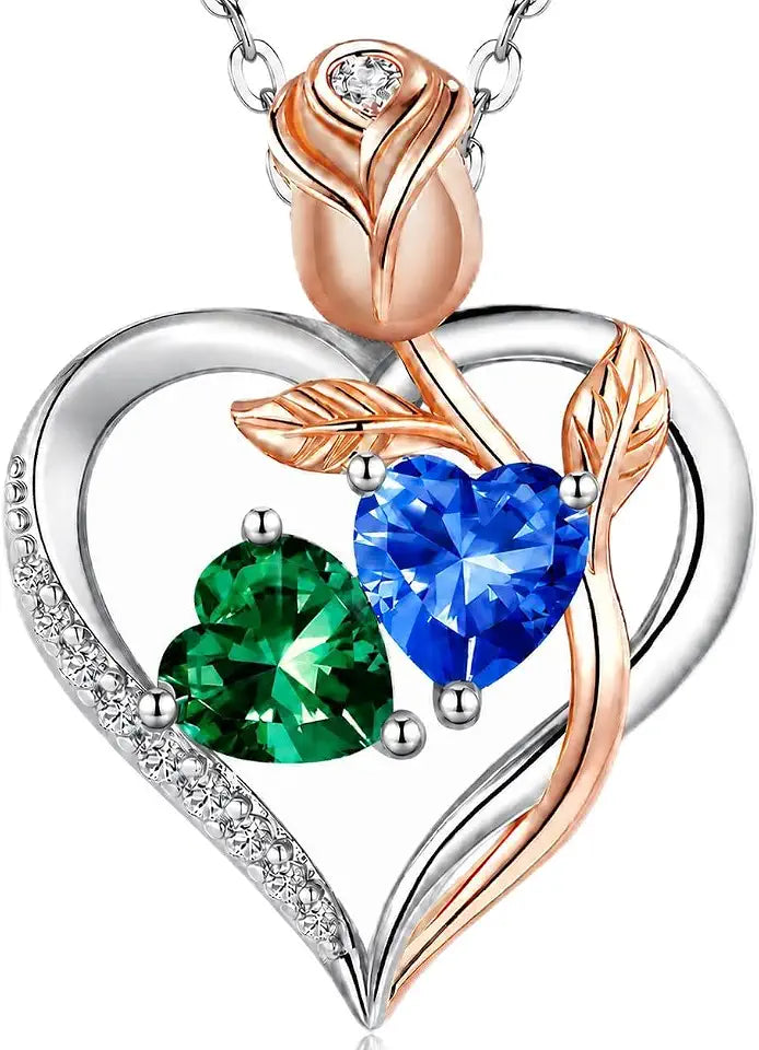 Birthstone Heart Necklace
