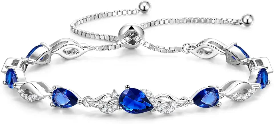 Teardrop Birthstone Tennis Bracelet