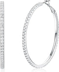 Oval Moissanite Hoop Earrings